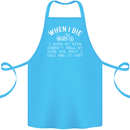 When I Die Motorbike Motorcycle Biker Cotton Apron 100% Organic Turquoise