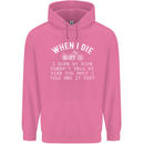 When I Die Motorbike Motorcycle Biker Mens 80% Cotton Hoodie Azelea