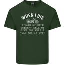 When I Die Motorbike Motorcycle Biker Mens Cotton T-Shirt Tee Top Forest Green