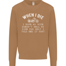 When I Die Motorbike Motorcycle Biker Mens Sweatshirt Jumper Caramel Latte
