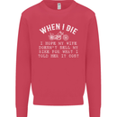 When I Die Motorbike Motorcycle Biker Mens Sweatshirt Jumper Heliconia