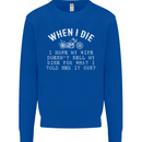 When I Die Motorbike Motorcycle Biker Mens Sweatshirt Jumper Royal Blue