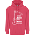 When Words Fail Music Speaks Guitar Childrens Kids Hoodie Heliconia