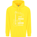 When Words Fail Music Speaks Guitar Childrens Kids Hoodie Yellow