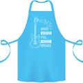 When Words Fail Music Speaks Guitar Cotton Apron 100% Organic Turquoise