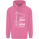 When Words Fail Music Speaks Guitar Mens 80% Cotton Hoodie Azelea