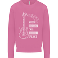 When Words Fail Music Speaks Guitar Mens Sweatshirt Jumper Azalea