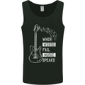 When Words Fail Music Speaks Guitar Mens Vest Tank Top Black