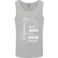 When Words Fail Music Speaks Guitar Mens Vest Tank Top Sports Grey