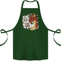 When a Drago Smiles Fantasy RPG Cotton Apron 100% Organic Forest Green