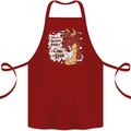 When a Drago Smiles Fantasy RPG Cotton Apron 100% Organic Maroon