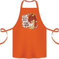 When a Drago Smiles Fantasy RPG Cotton Apron 100% Organic Orange