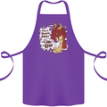 When a Drago Smiles Fantasy RPG Cotton Apron 100% Organic Purple