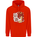 When a Dragon Smiles Fantasy RPG Childrens Kids Hoodie Bright Red