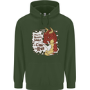 When a Dragon Smiles Fantasy RPG Childrens Kids Hoodie Forest Green
