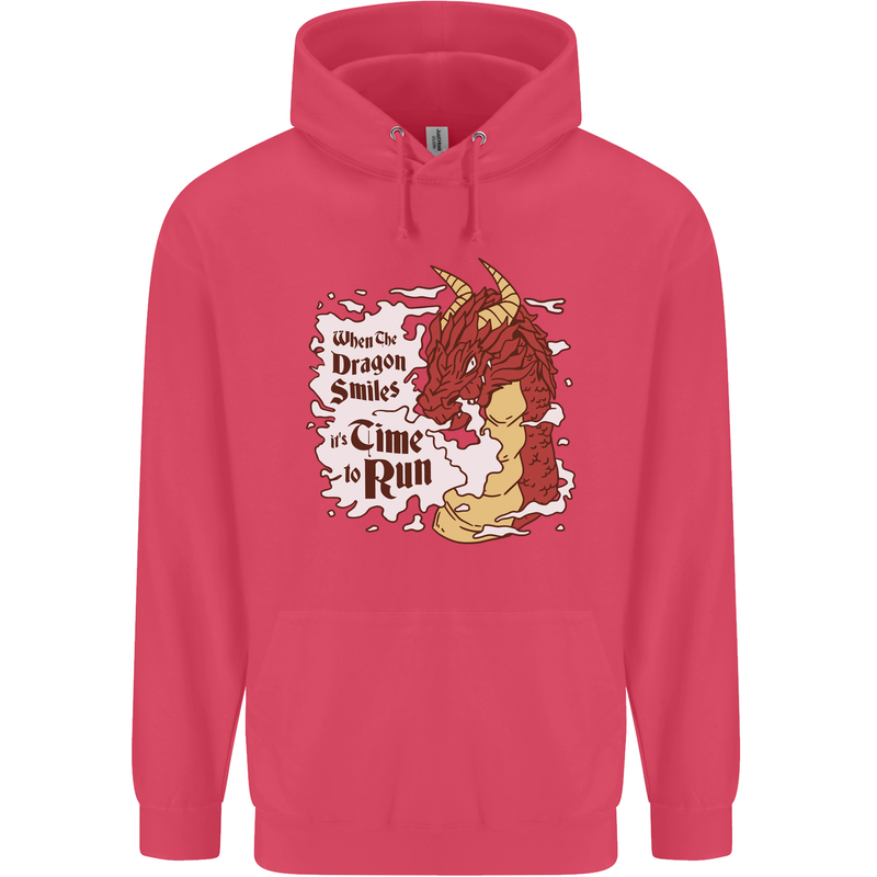 When a Dragon Smiles Fantasy RPG Childrens Kids Hoodie Heliconia
