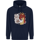 When a Dragon Smiles Fantasy RPG Childrens Kids Hoodie Navy Blue