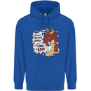 When a Dragon Smiles Fantasy RPG Childrens Kids Hoodie Royal Blue