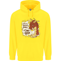 When a Dragon Smiles Fantasy RPG Childrens Kids Hoodie Yellow