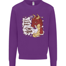 When a Dragon Smiles Fantasy RPG Kids Sweatshirt Jumper Purple