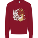 When a Dragon Smiles Fantasy RPG Kids Sweatshirt Jumper Red
