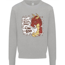 When a Dragon Smiles Fantasy RPG Kids Sweatshirt Jumper Sports Grey