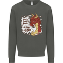 When a Dragon Smiles Fantasy RPG Kids Sweatshirt Jumper Storm Grey