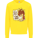 When a Dragon Smiles Fantasy RPG Kids Sweatshirt Jumper Yellow