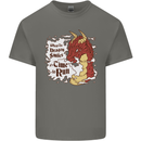 When a Dragon Smiles Fantasy RPG Kids T-Shirt Childrens Charcoal