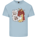 When a Dragon Smiles Fantasy RPG Kids T-Shirt Childrens Light Blue
