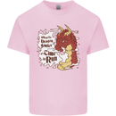 When a Dragon Smiles Fantasy RPG Kids T-Shirt Childrens Light Pink