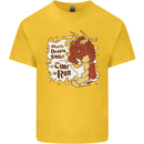 When a Dragon Smiles Fantasy RPG Kids T-Shirt Childrens Yellow