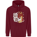 When a Dragon Smiles Fantasy RPG Mens 80% Cotton Hoodie Maroon