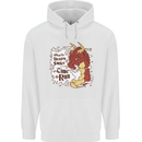 When a Dragon Smiles Fantasy RPG Mens 80% Cotton Hoodie White