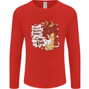 When a Dragon Smiles Fantasy RPG Mens Long Sleeve T-Shirt Red