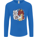 When a Dragon Smiles Fantasy RPG Mens Long Sleeve T-Shirt Royal Blue
