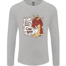 When a Dragon Smiles Fantasy RPG Mens Long Sleeve T-Shirt Sports Grey