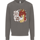 When a Dragon Smiles Fantasy RPG Mens Sweatshirt Jumper Charcoal