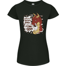 When a Dragon Smiles Fantasy RPG Womens Petite Cut T-Shirt Black