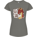 When a Dragon Smiles Fantasy RPG Womens Petite Cut T-Shirt Charcoal
