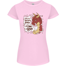 When a Dragon Smiles Fantasy RPG Womens Petite Cut T-Shirt Light Pink
