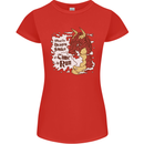 When a Dragon Smiles Fantasy RPG Womens Petite Cut T-Shirt Red