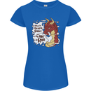 When a Dragon Smiles Fantasy RPG Womens Petite Cut T-Shirt Royal Blue