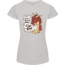 When a Dragon Smiles Fantasy RPG Womens Petite Cut T-Shirt Sports Grey