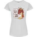 When a Dragon Smiles Fantasy RPG Womens Petite Cut T-Shirt White