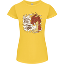When a Dragon Smiles Fantasy RPG Womens Petite Cut T-Shirt Yellow