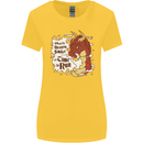 When a Dragon Smiles Fantasy RPG Womens Wider Cut T-Shirt Yellow