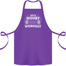 When in Doubt Workout Gym Training Top Cotton Apron 100% Organic Purple