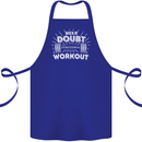 When in Doubt Workout Gym Training Top Cotton Apron 100% Organic Royal Blue