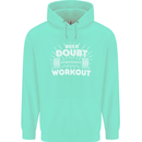 When in Doubt Workout Gym Training Top Mens 80% Cotton Hoodie Peppermint